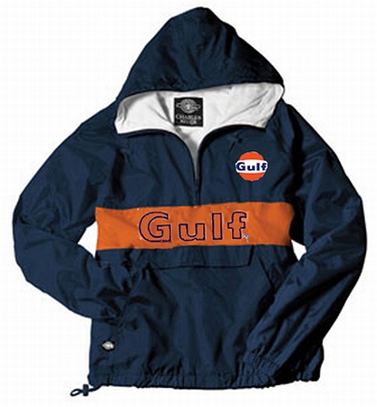 Gulf Racing Royal Blue Cotton Lined Waterproof Pullover Jacket